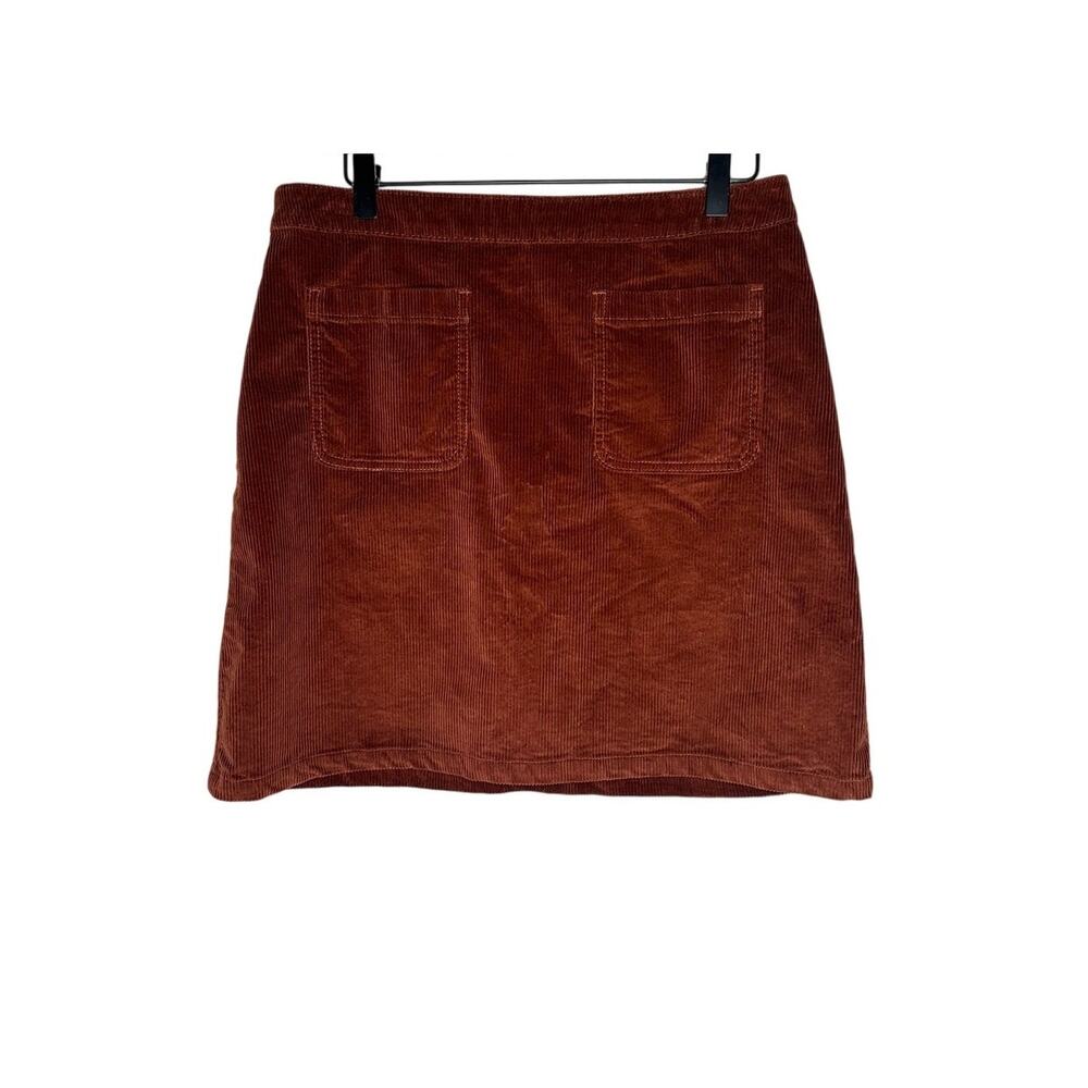 ModCloth Cord Informed Mini Skirt Womens 10 Brown Corduroy Patch Pocket NWT New